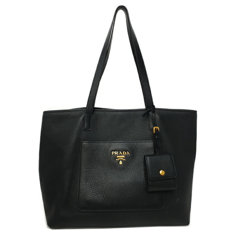 Prada Pocket textured calfskin leather Shopping Tote Daino Vitello - Picture 2 of 9